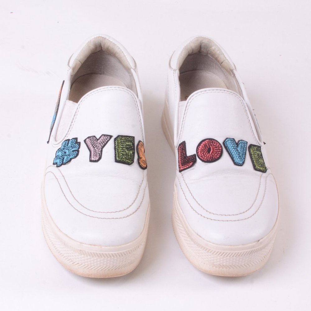Very Rare ASH Jess #YESLOVE Slip-on leather  platform sneakers!